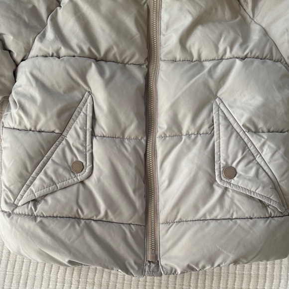 Zara Baby Gray Puffer Jacket with Faux Fur Trim Hood - Picture 8 of 14